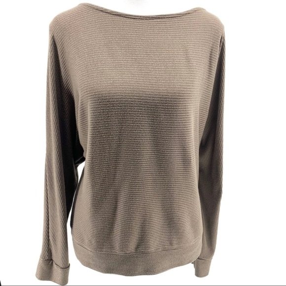 a new day Tops - A New Day Brown Ribbed Dolman Top